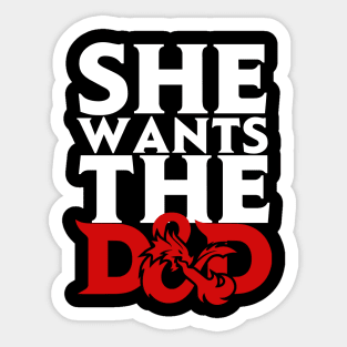 She Wants The D&D Sticker